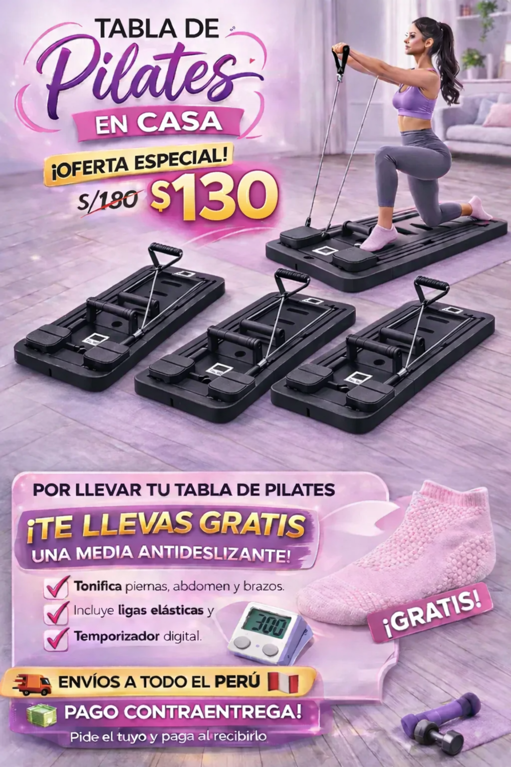 Tabla de Pilates Edición Pro -COLOR NEGRO