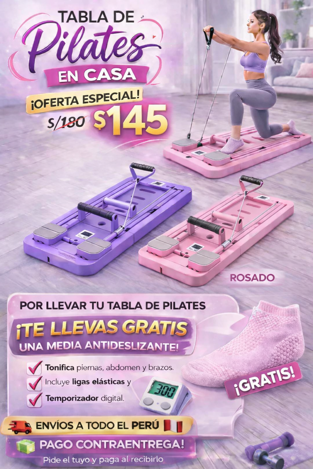 Tabla de Pilates Plegable Multifuncional