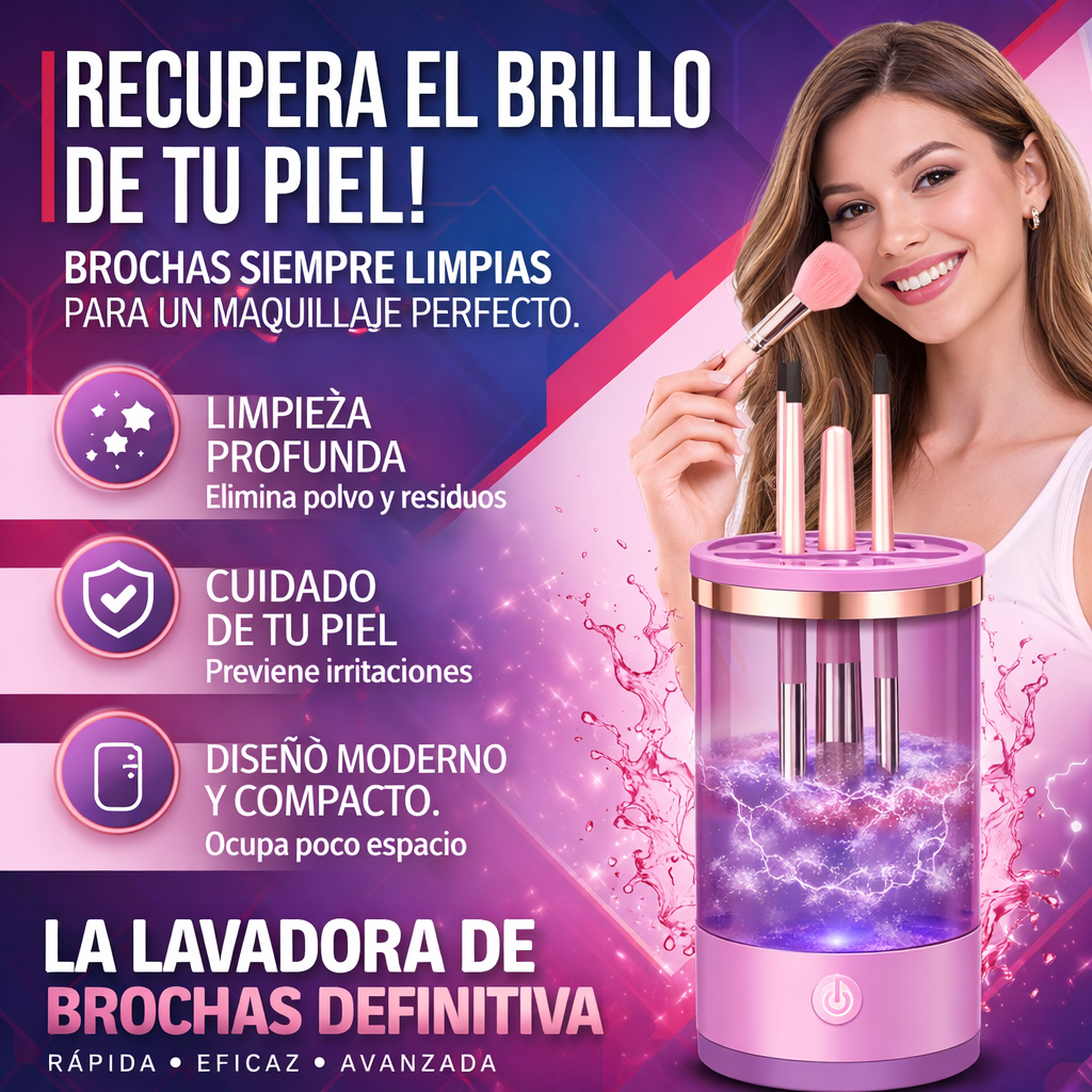 LAVADORA DE BROCHAS DE MAQUILLAJE